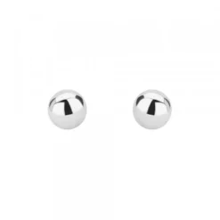 Pendientes Bola Oro Blanco 7mm