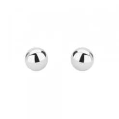 Pendientes Bola Oro Blanco 8mm