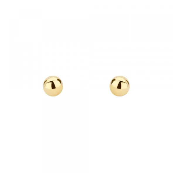 Pendientes Bola Oro 4mm