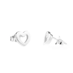 Pendientes Corazón Plata 9mm