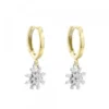 Pendientes Cripa Aro Eguzkilore Plata Bicolor 13mm