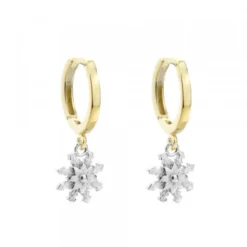 Pendientes Cripa Aro Eguzkilore Plata Bicolor 13mm