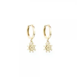 Pendientes Cripa Eguzkilore Plata Dorada 11mm