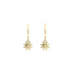 Pendientes Cripa Eguzkilore Plata Dorada 11mm