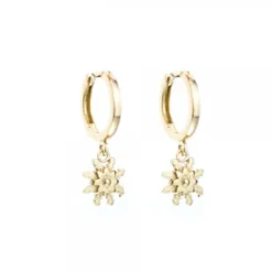 Pendientes Cripa Eguzkilore Plata Dorada 13mm