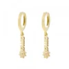 Pendientes Cripa Letras Ama de Plata Dorada 11mm