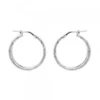 Pendientes Doble Aro Entorchado Plata 22mm