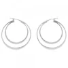 Pendientes Doble Aro Plata 40mm