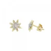 Pendientes Eguzkilore Oro Bicolor y Brillante 9mm