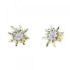 Pendientes Eguzkilore Oro Bicolor y Brillante 12mm