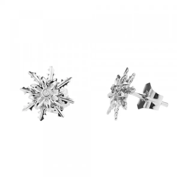 Pendientes Eguzkilore Oro Blanco y Brillantes 12mm