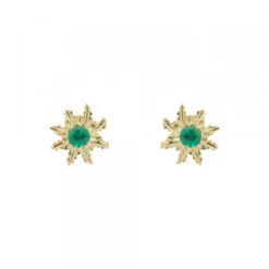 Pendientes Eguzkilore Oro y Esmeralda