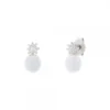 Pendientes Eguzkilore Plata y Perla Cultivada 8,5mm