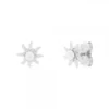 Pendientes Eguzkilore Plata y Perla 11mm