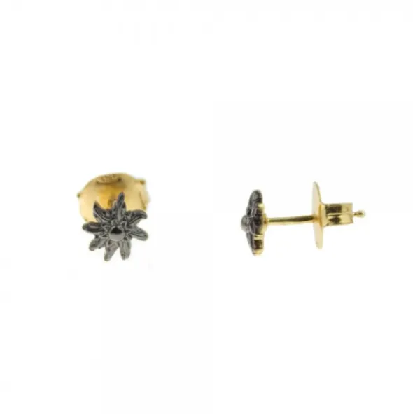 Pendientes Eguzkilore Plata Dorada y Rutenio