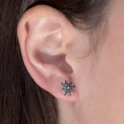 Pendientes Eguzkilore Plata Envejecida 11mm