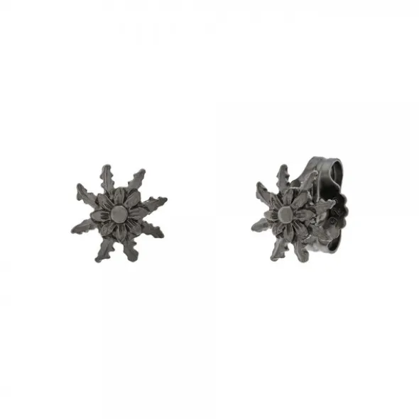 Pendientes Eguzkilore Plata Negra 11mm
