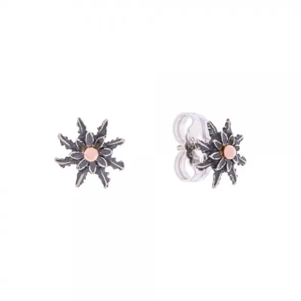 Pendientes Eguzkilore Plata Envejecida y Cobre 11mm