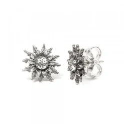 Pendientes Eguzkilore Plata Envejecida 14mm