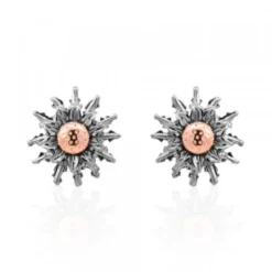 Pendientes Eguzkilore Rutenio y Rosa 14mm