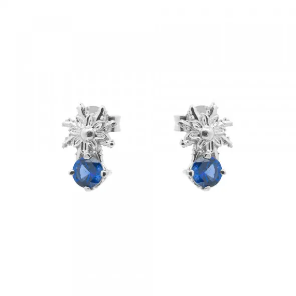 Pendientes Enea2 Oro Blanco y Zafiro