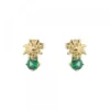 Pendientes Enea2 Oro y Esmeralda