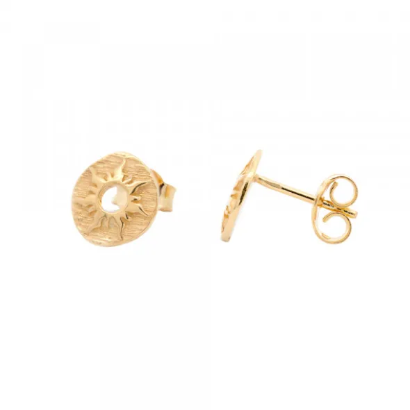 Pendientes Etruscos Mountain Plata Dorada