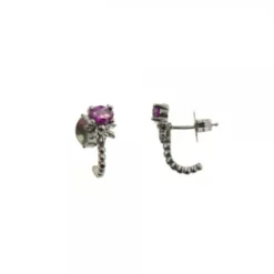 Pendientes Ghor Plata Negra y Amatista