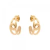 Pendientes Hariak Entrelazado Dorado 20mm