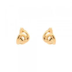 Pendientes Hariak Entrelazados Plata Dorada 12mm