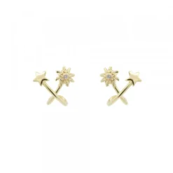 Pendientes Izarra Plata Dorada