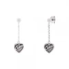 Pendientes Largos Ama Corazón Plata