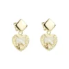 Pendientes Largos Corazón Maite Zaitut Plata Dorada