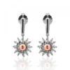 Pendientes Largos Eguzkilore Rutenio y Rosa
