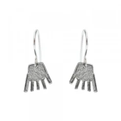 Pendientes Largos Mano Irulegi Plata