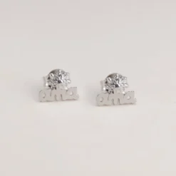 Pendientes Letras Ama Plata