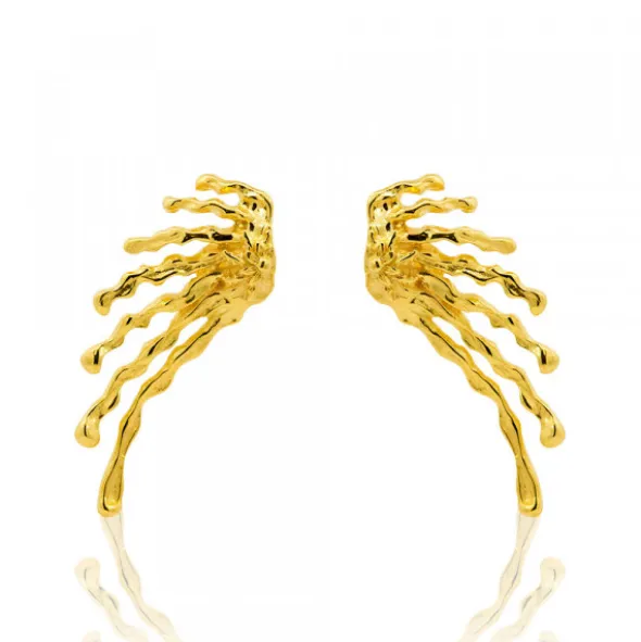 Pendientes Maxi Ur de Plata Dorada
