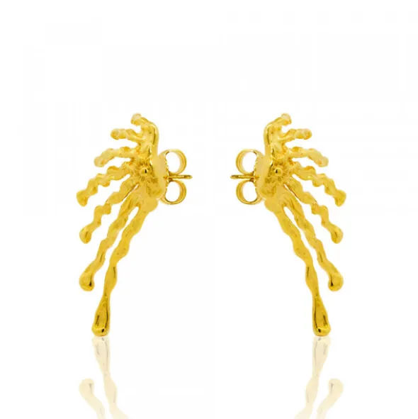 Pendientes Maxi Ur de Plata Dorada