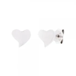 Pendientes Mini Bihotza Plata
