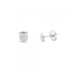 Pendientes Mini Botón Plata