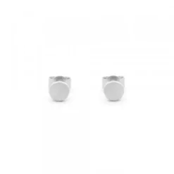 Pendientes Mini Botón Plata