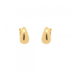 Pendientes Mini Gota Plata Dorada 10mm
