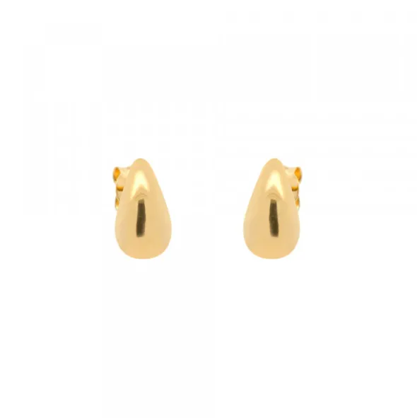 Pendientes Mini Gota Plata Dorada 10mm