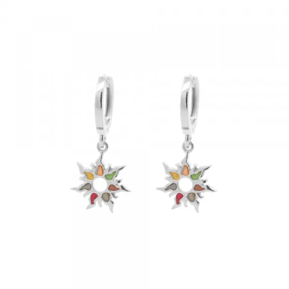 Pendientes Mountain Aro Plata Multicolor