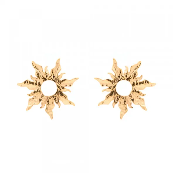 Pendientes Mountain Brillo Plata Dorada