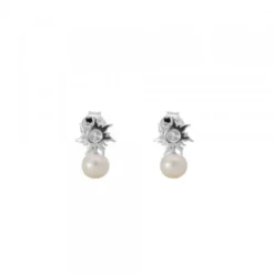 Pendientes Mountain de Plata con Perla