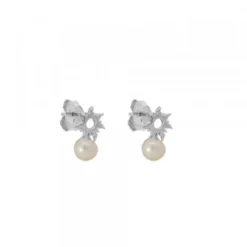 Pendientes Mountain de Plata con Perla