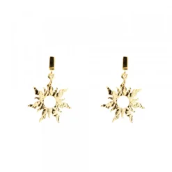Pendientes Mountain Largos de Plata Dorada 20mm