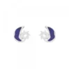 Pendientes Mountain Plata con Esmalte Azul