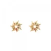 Pendientes Mountain Plata Dorada Multicolor